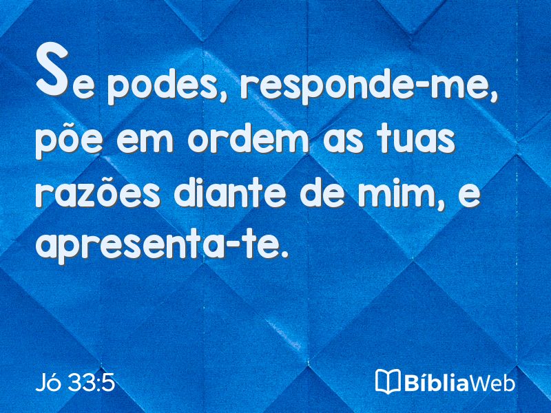 Jó 33:5 em imagem para compartilhar