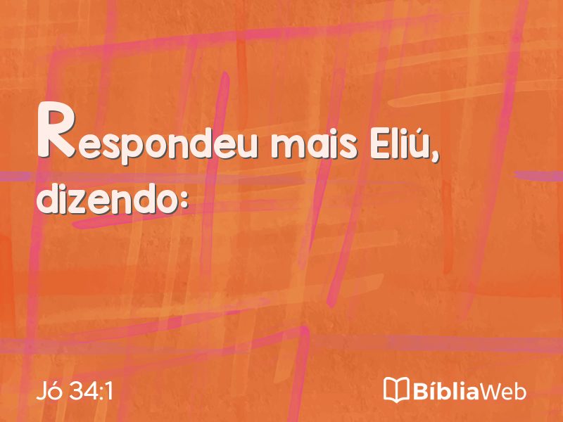 Jó 34:1 em imagem para compartilhar