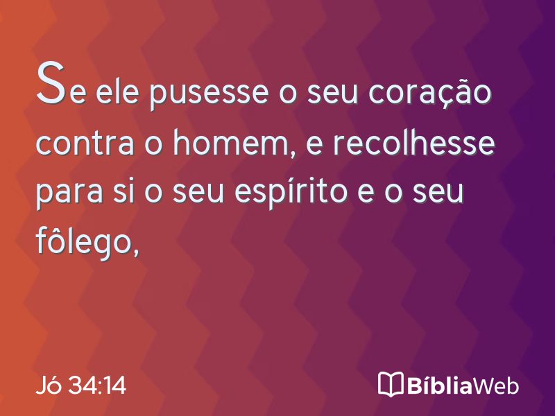 Jó 34:14 em imagem para compartilhar