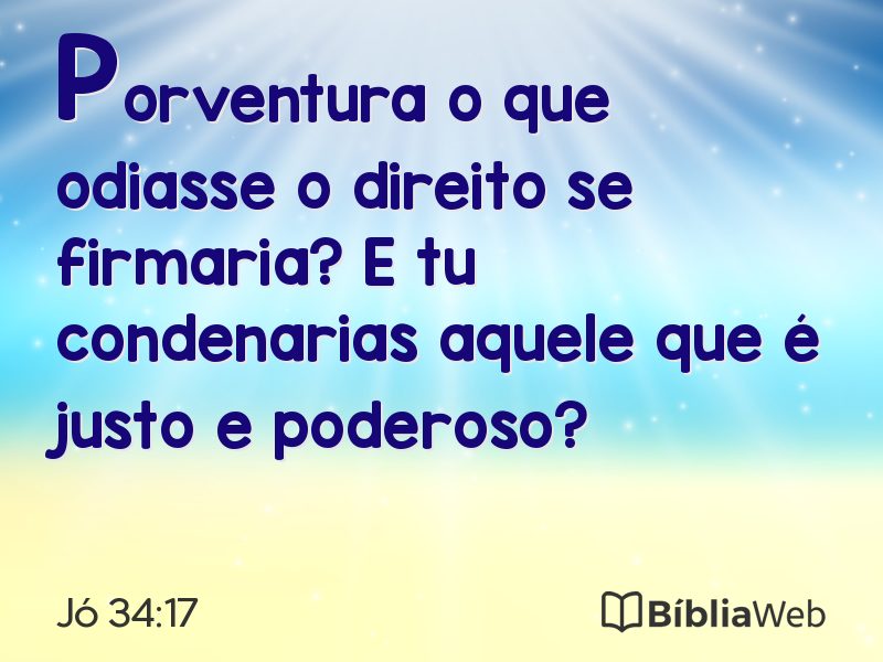 Jó 34:17 em imagem para compartilhar