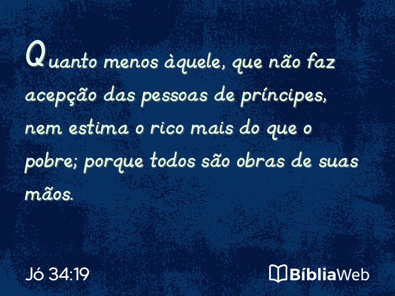 Jó 34:19 em imagem para compartilhar