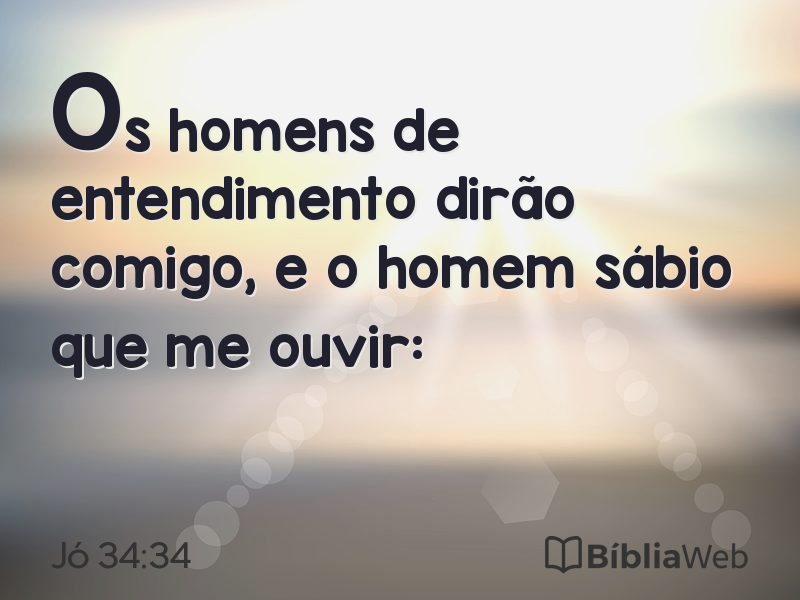 Jó 34:34 em imagem para compartilhar