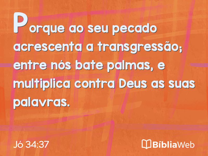 Jó 34:37 em imagem para compartilhar