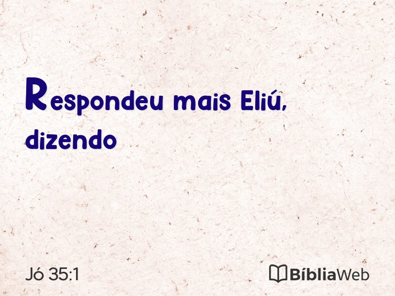 Jó 35:1 em imagem para compartilhar