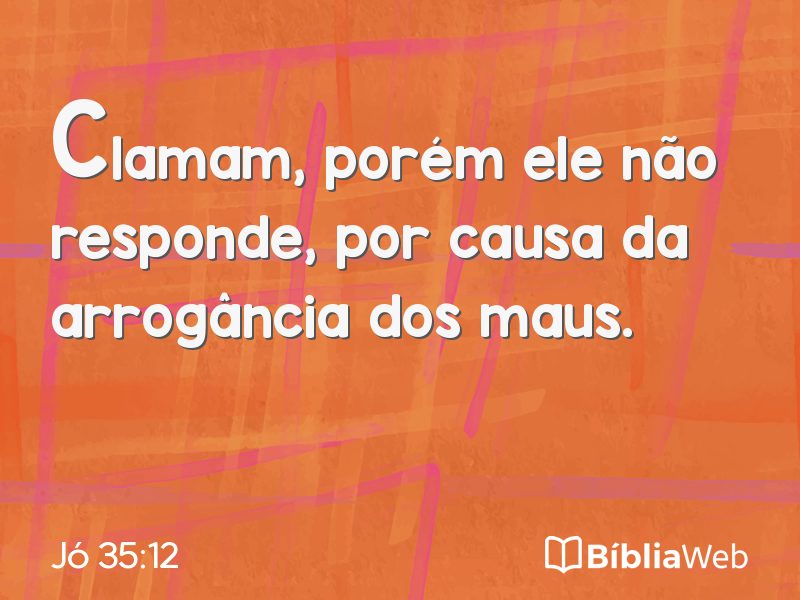 Jó 35:12 em imagem para compartilhar