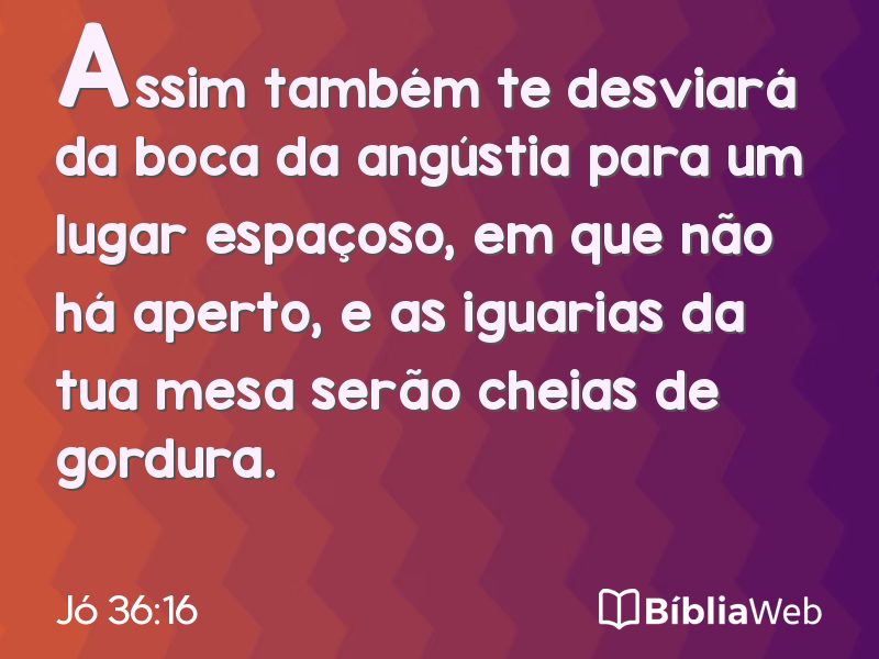 Jó 36:16 em imagem para compartilhar