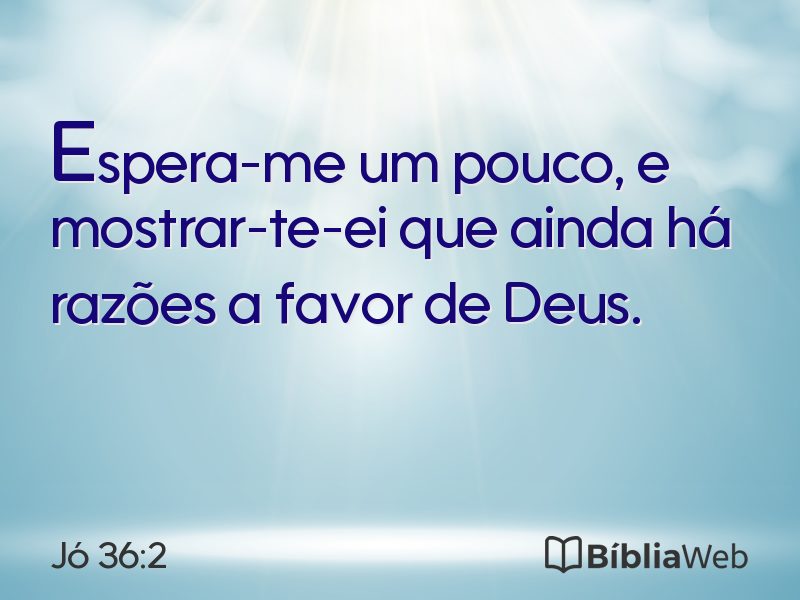 Jó 36:2 em imagem para compartilhar