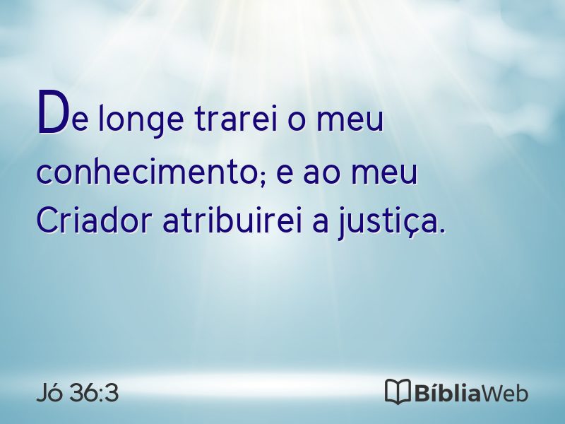 Jó 36:3 em imagem para compartilhar