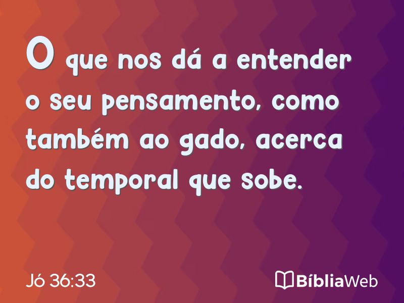 Jó 36:33 em imagem para compartilhar