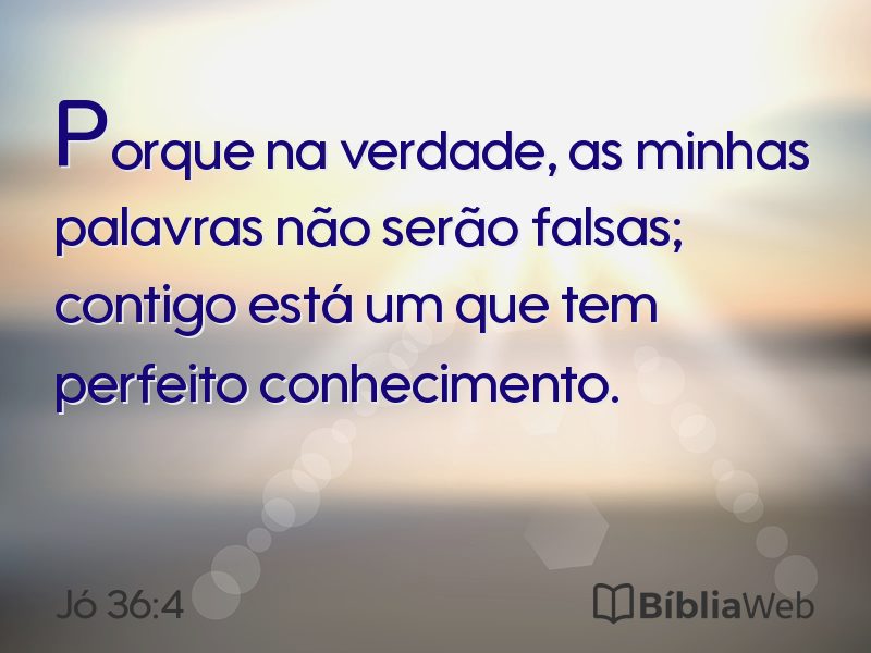 Jó 36:4 em imagem para compartilhar