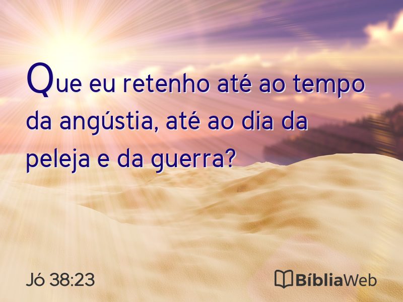 Jó 38:23 em imagem para compartilhar