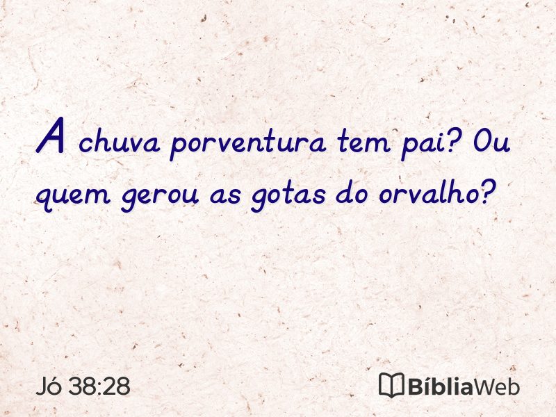 Jó 38:28 em imagem para compartilhar