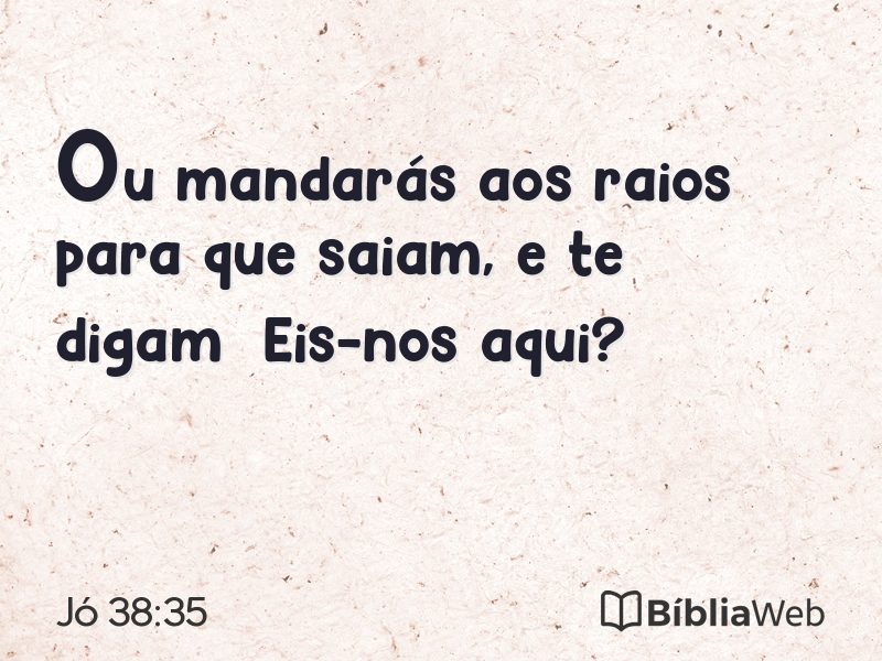 Jó 38:35 em imagem para compartilhar