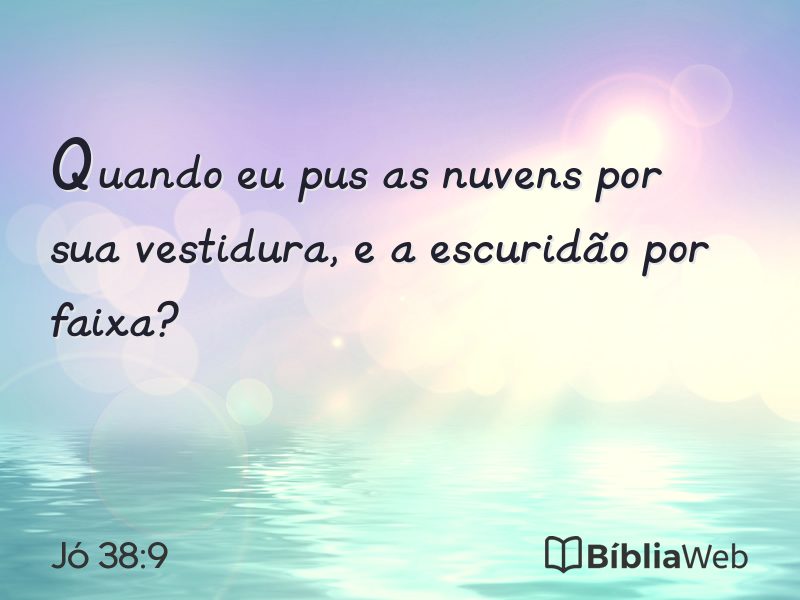Jó 38:9 em imagem para compartilhar