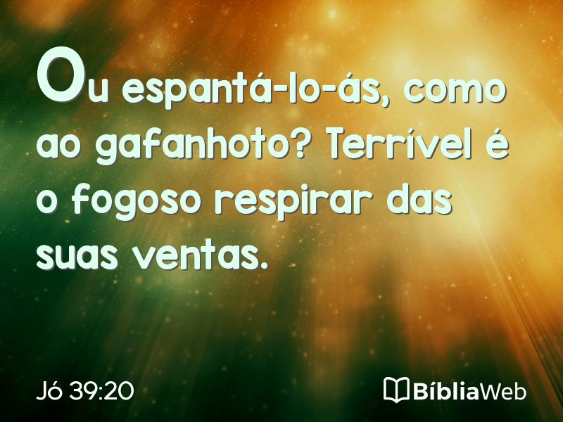 Jó 39:20 em imagem para compartilhar