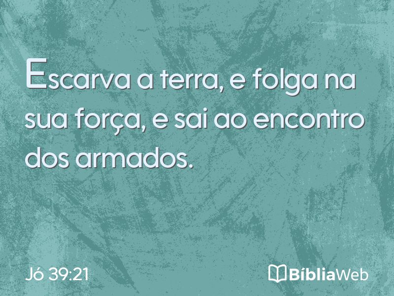 Jó 39:21 em imagem para compartilhar