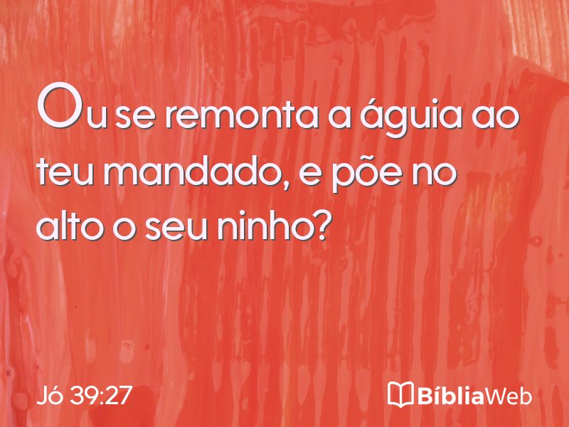 Jó 39:27 em imagem para compartilhar
