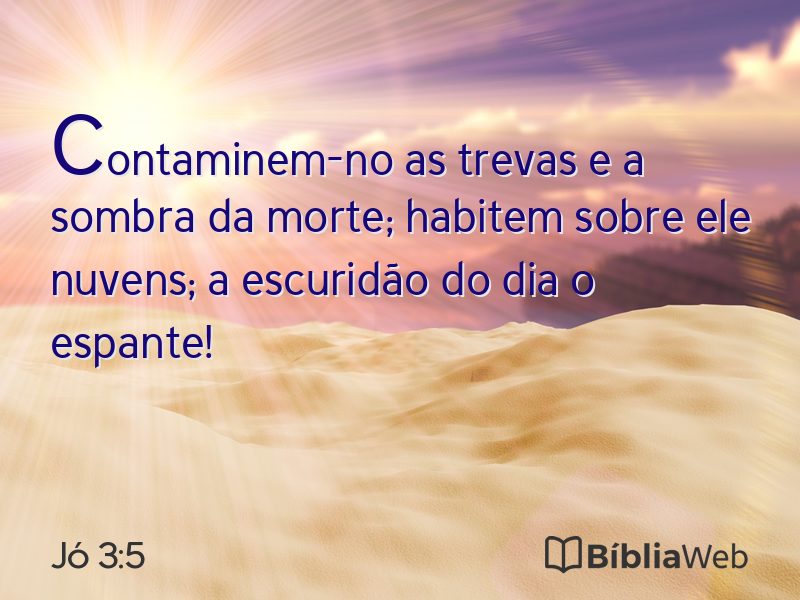 Jó 3:5 em imagem para compartilhar