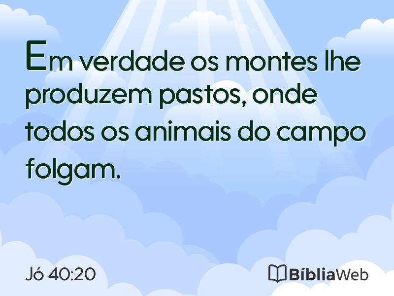 Jó 40:20 em imagem para compartilhar