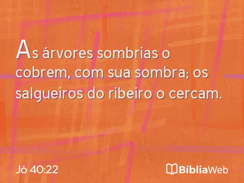 Jó 40:22 em imagem para compartilhar