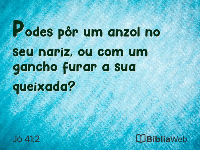 Jó 41:2 em imagem para compartilhar