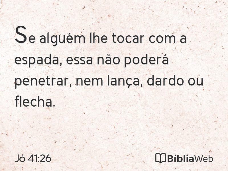 Jó 41:26 em imagem para compartilhar