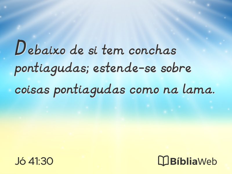 Jó 41:30 em imagem para compartilhar