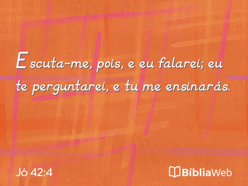 Jó 42:4 em imagem para compartilhar