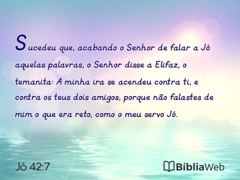 Jó 42:7 em imagem para compartilhar