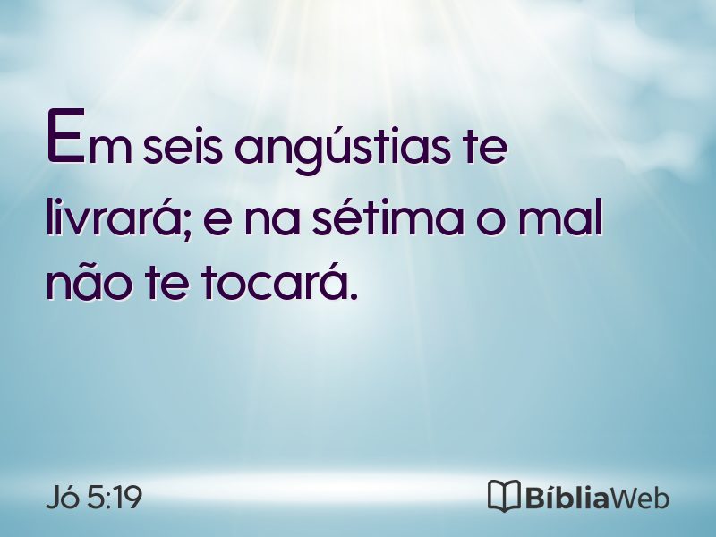 Jó 5:19 em imagem para compartilhar