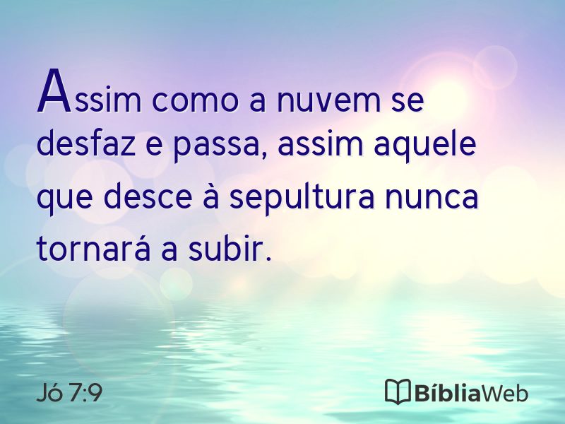 Jó 7:9 em imagem para compartilhar