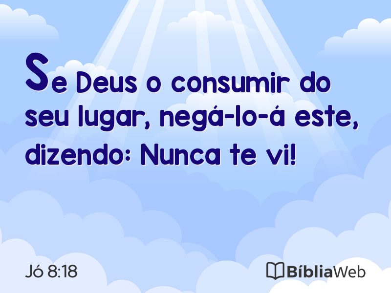 Jó 8:18 em imagem para compartilhar