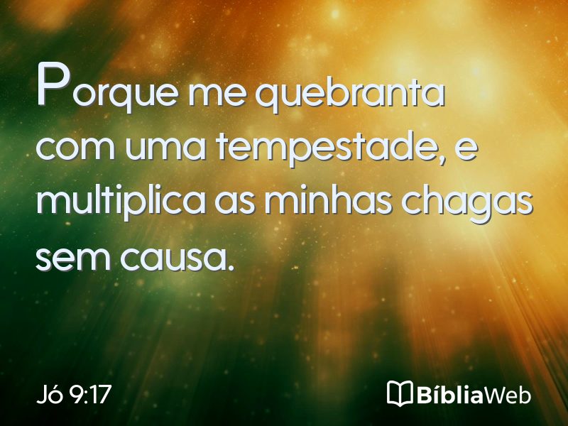 Jó 9:17 em imagem para compartilhar