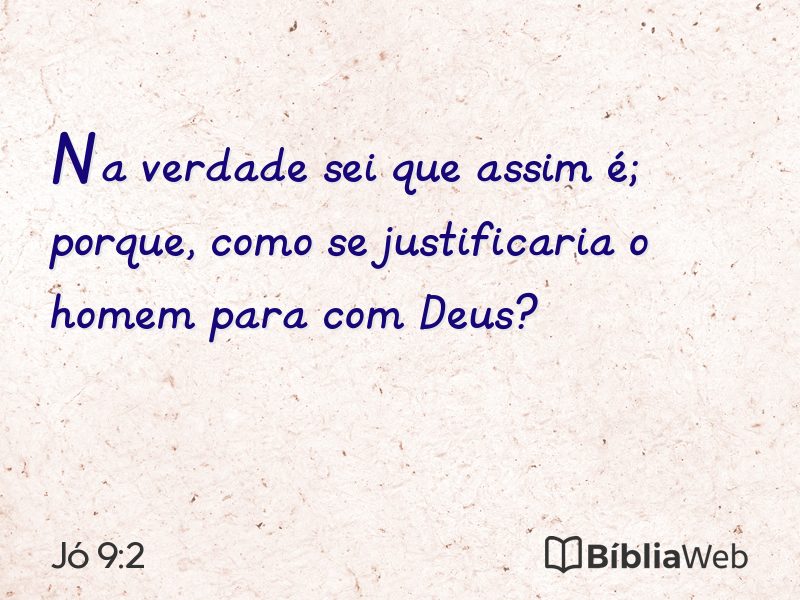 Jó 9:2 em imagem para compartilhar