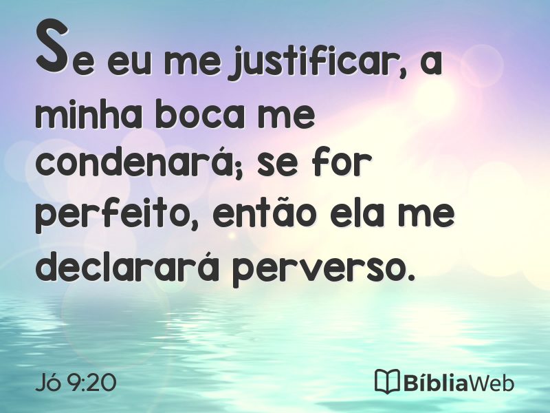 Jó 9:20 em imagem para compartilhar