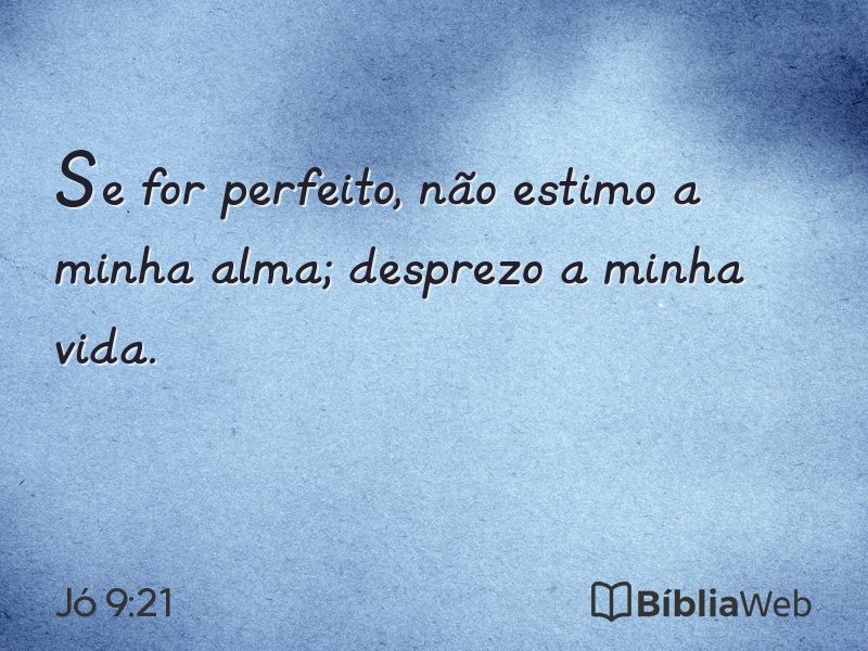 Jó 9:21 em imagem para compartilhar