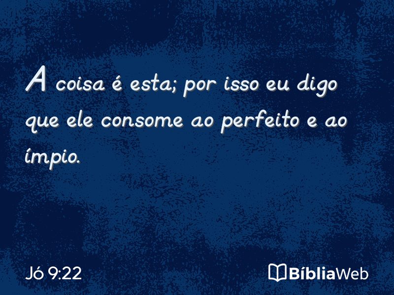 Jó 9:22 em imagem para compartilhar