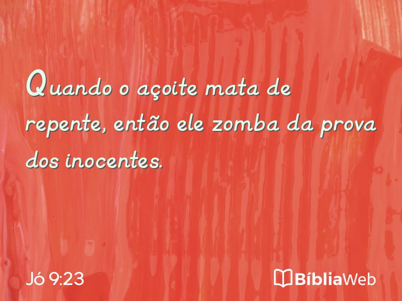 Jó 9:23 em imagem para compartilhar