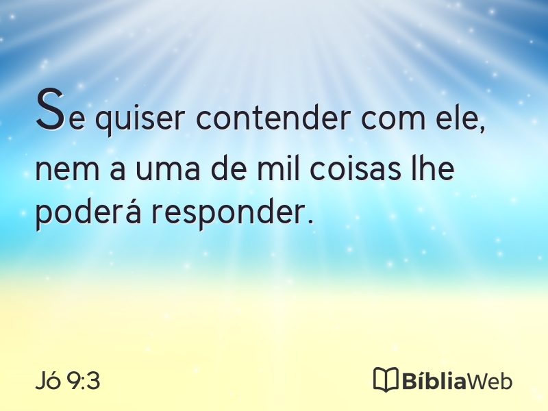 Jó 9:3 em imagem para compartilhar