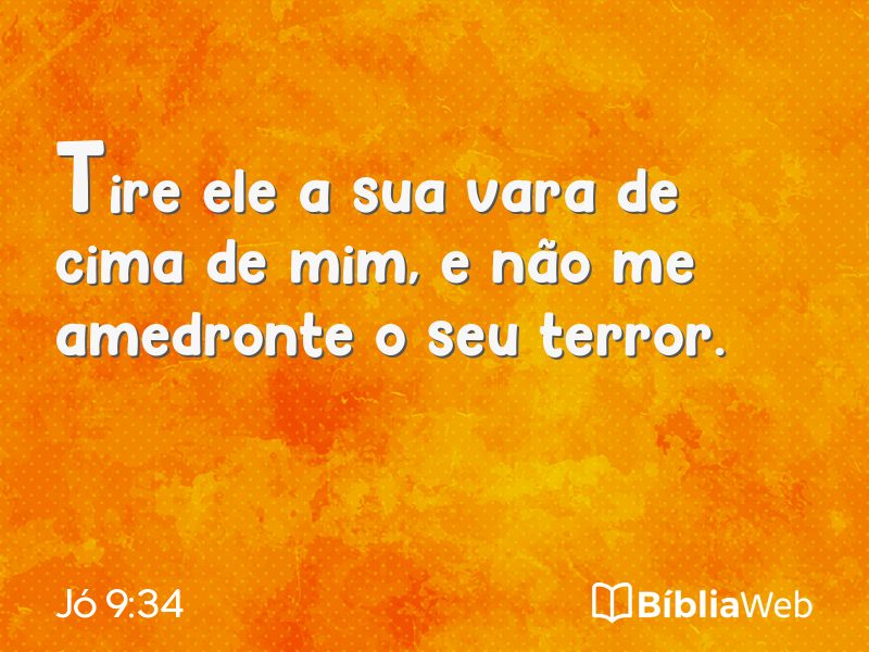 Jó 9:34 em imagem para compartilhar