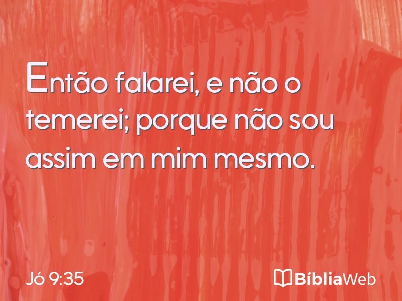 Jó 9:35 em imagem para compartilhar