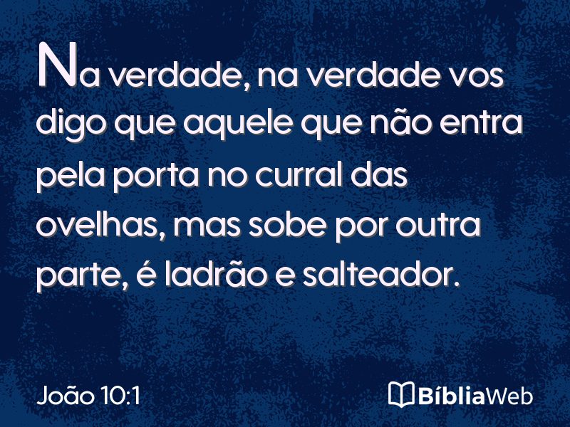 João 10:1 em imagem para compartilhar