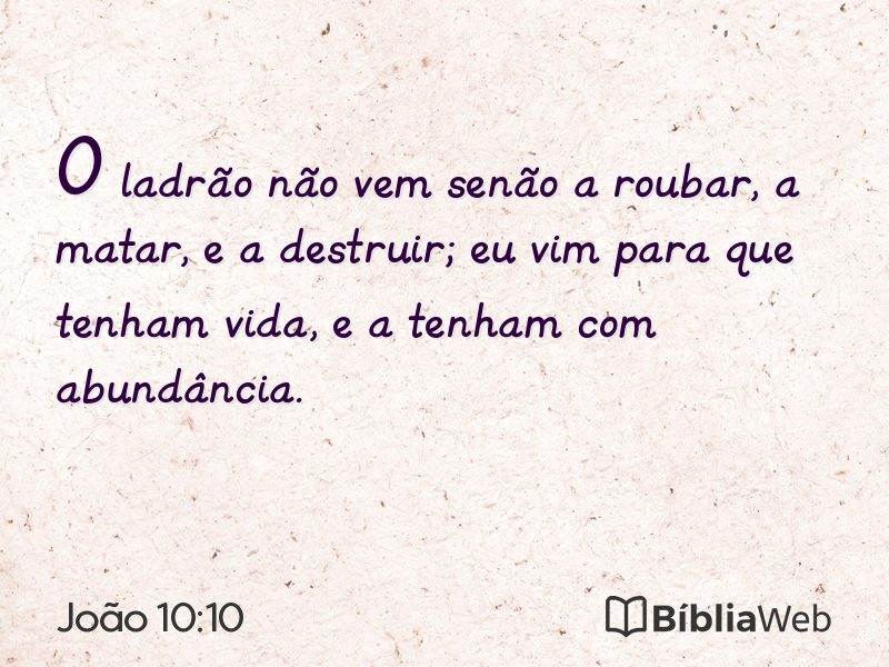 João 10:10 em imagem para compartilhar