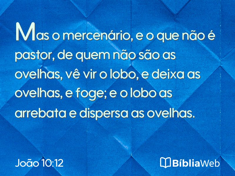 João 10:12 em imagem para compartilhar