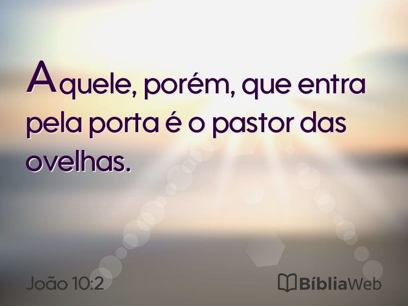 João 10:2 em imagem para compartilhar