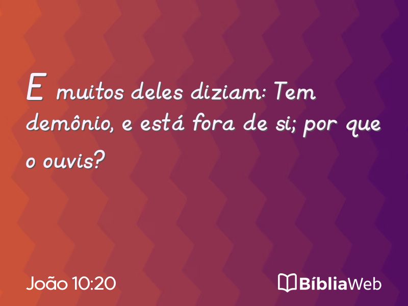 João 10:20 em imagem para compartilhar