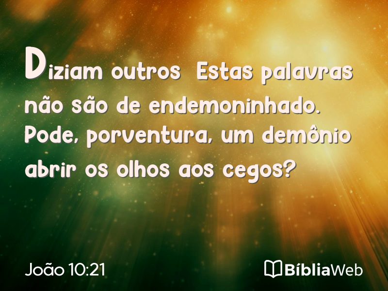 João 10:21 em imagem para compartilhar
