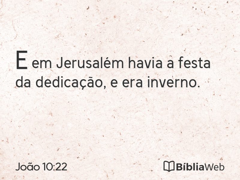 João 10:22 em imagem para compartilhar