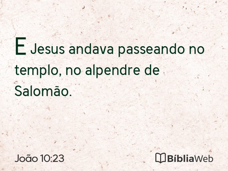 João 10:23 em imagem para compartilhar