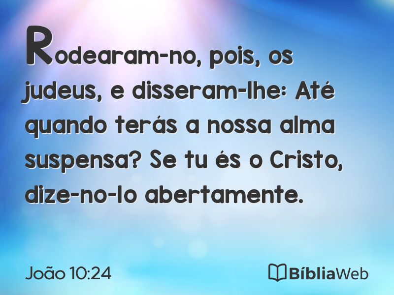 João 10:24 em imagem para compartilhar